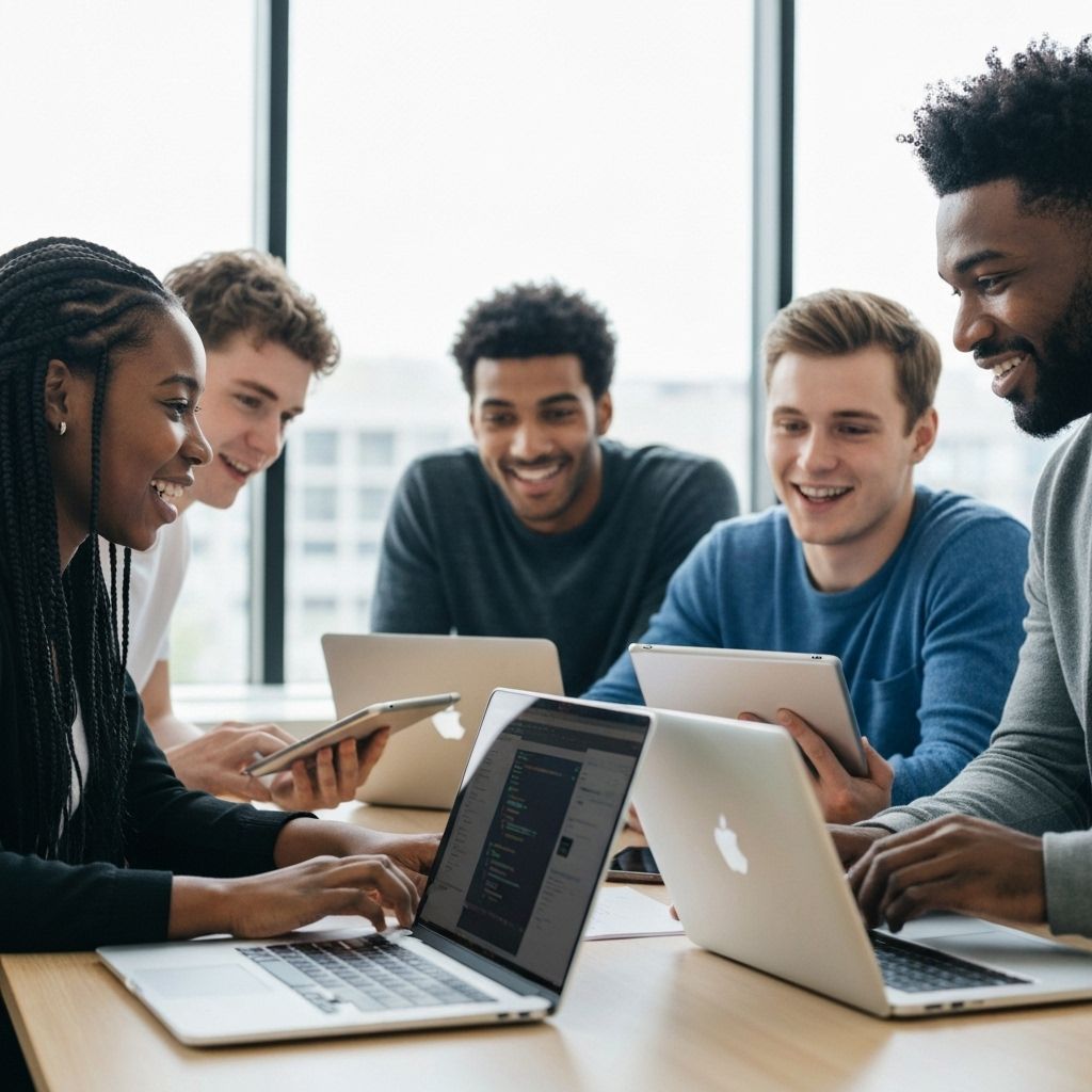 Students collaborating